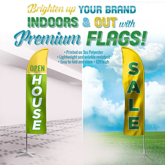 Feather Flag & Pole (14FT & 10.5 FT Flag)