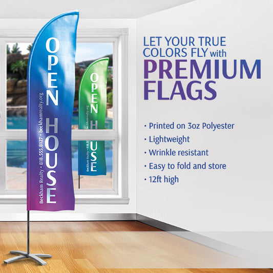 Feather Flag & Pole (14FT & 10.5 FT Flag)