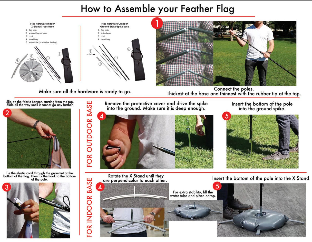 Feather Flag & Pole (14FT & 10.5 FT Flag)